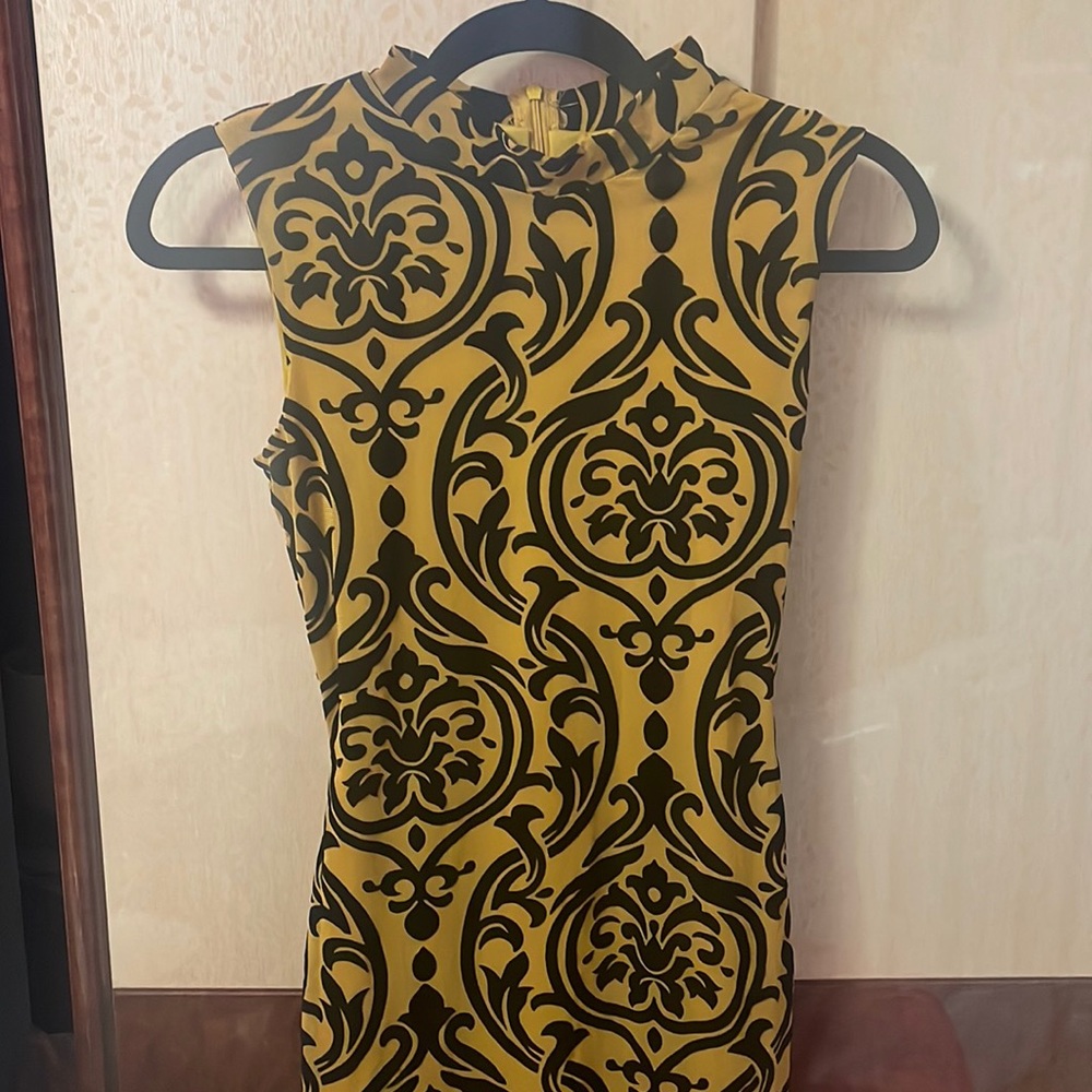 CBR midi gold and black EXCLUSIVE COLLECTION dress. Brand new with tag